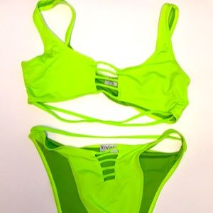 Icon Swim Lime Green Mesh Bikini